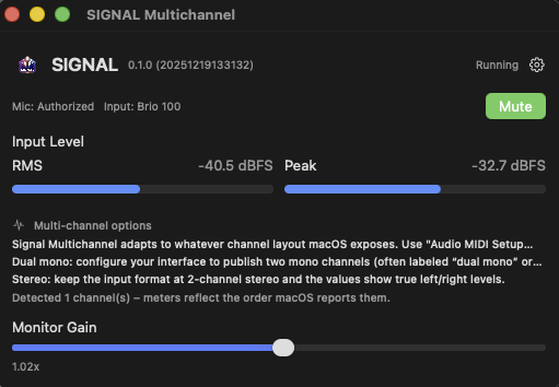SIGNAL Multichannel diagnostics